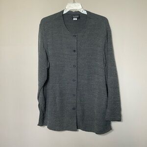 Eileen Fisher Made In USA Vintage Plus Size 3X Button Front Long Sleeve Jacket